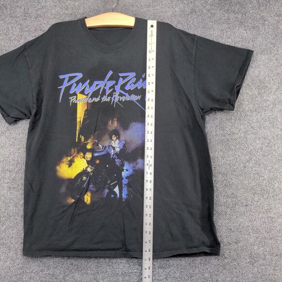 Purple Rain Prince and The Revolution Men's T-Shirt Black L Pullover Crew Neck - Picture 10 of 12